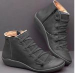 Жіночі черевики на плоскій підошві ПУ шкіра