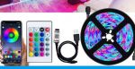 Світлодіодна стрічка RGB Colorful USB Bluetooth, пульт д/у