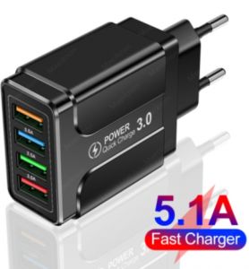 Купить Зарядное устройство для смартфонов, 4 выхода, быстрая зарядка