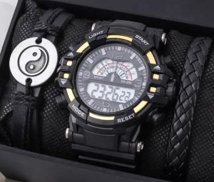 Купить Электронные мужские часы сет 3 предмета