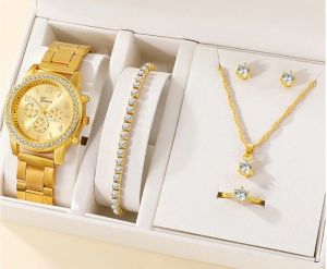 Купить в Киеве и в  Украине Geneva женские часы сет 6 предметов