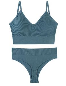 Купить Французький м'який жіночий комплект безшовний бюстгальтер та сексуальні трусики з низькою талією