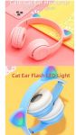 P47M Cкладна cтерео бездротова гарнітура Геймер Cat LED Light