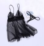 Сексуальна мереживна спідниця на підтяжках, нічна сорочка з розрізом