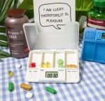 Коробка для таблеток з 4 сітками з таймером 