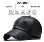 Кепка Pu Leathe з літерним принтом з ПУ шкіри