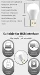 Лампа міні з роз’ємом USB 5 В